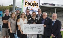 Steeno hands over £10,000 donation raised from testemonial 
