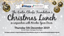Book your table at this years Exeter Chiefs Foundation & Wooden Spoon Christmas lunch